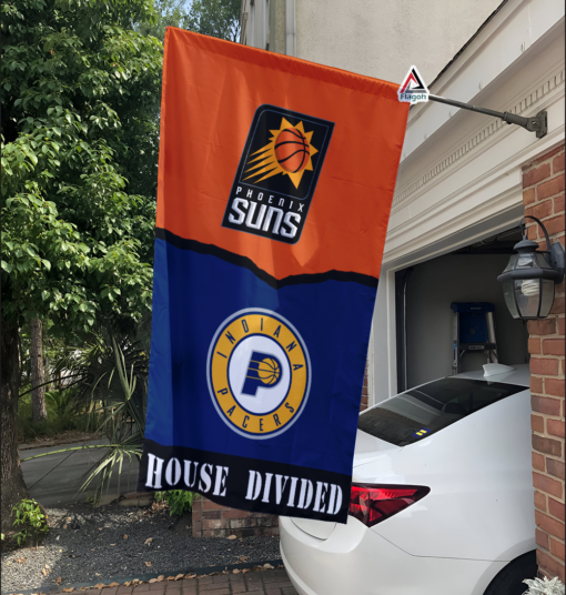 Suns vs Pacers House Divided Flag, NBA House Divided Flag