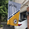 San Antonio Spurs vs Indiana Pacers House Divided Flag, NBA House Divided Flag