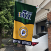 Utah Jazz vs Indiana Pacers House Divided Flag, NBA House Divided Flag