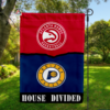 Atlanta Hawks vs Indiana Pacers House Divided Flag, NBA House Divided Flag