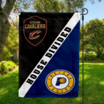 Cavaliers vs Pacers House Divided Flag, NBA House Divided Flag