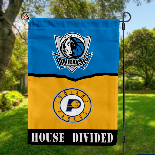 Mavericks vs Pacers House Divided Flag, NBA House Divided Flag