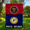 Denver Nuggets vs Indiana Pacers House Divided Flag, NBA House Divided Flag