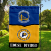 Golden State Warriors vs Indiana Pacers House Divided Flag, NBA House Divided Flag