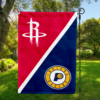 Houston Rockets vs Indiana Pacers House Divided Flag, NBA House Divided Flag