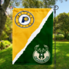 Indiana Pacers vs Milwaukee Bucks House Divided Flag, NBA House Divided Flag