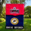 LA Clippers vs Indiana Pacers House Divided Flag, NBA House Divided Flag