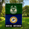 Milwaukee Bucks vs Indiana Pacers House Divided Flag, NBA House Divided Flag