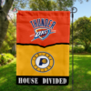 Oklahoma City Thunder vs Indiana Pacers House Divided Flag, NBA House Divided Flag