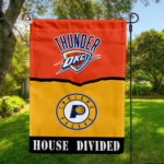 Thunder vs Pacers House Divided Flag, NBA House Divided Flag