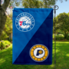 Philadelphia 76ers vs Indiana Pacers House Divided Flag, NBA House Divided Flag