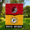 Portland Trail Blazers vs Indiana Pacers House Divided Flag, NBA House Divided Flag