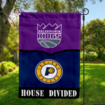 Kings vs Pacers House Divided Flag, NBA House Divided Flag