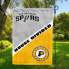 San Antonio Spurs vs Indiana Pacers House Divided Flag, NBA House Divided Flag