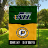 Utah Jazz vs Indiana Pacers House Divided Flag, NBA House Divided Flag