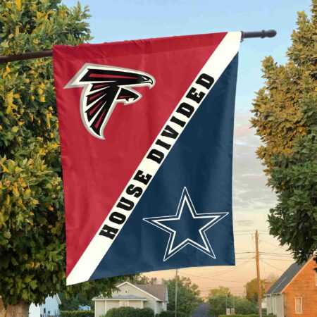 Atlanta Falcons vs Dallas Cowboys House Divided Flag, NFL House Divided Flag