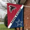 Atlanta Falcons vs Dallas Cowboys House Divided Flag, NFL House Divided Flag