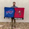 Bills vs Buccaneers House Divided Flag, NFL House Divided Flag