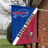 Bills vs Buccaneers House Divided Flag, NFL House Divided Flag
