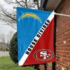 Chargers vs 49ers House Divided Flag, NFL House Divided Flag