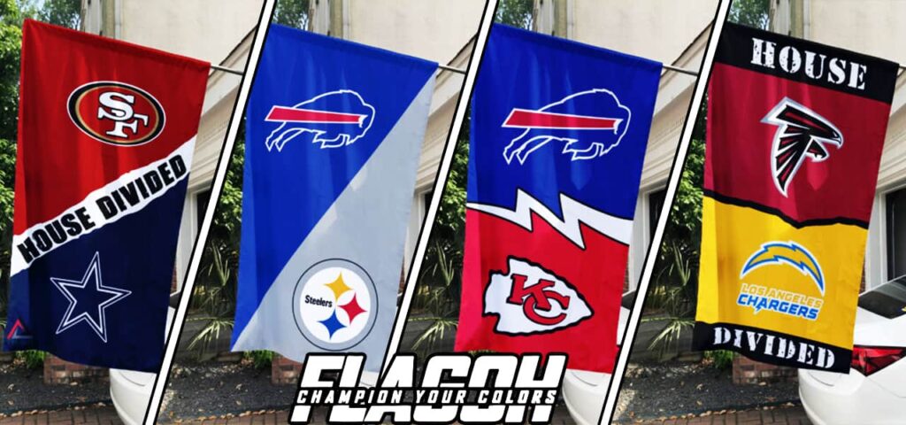 Biggest NFL Rivalries: Iconic Games & Fan Flags | FlagOh 11 NFL House Divided Flag at FlagOh