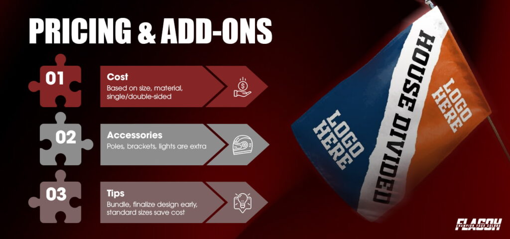 pricing bundles accessories of house divided flag