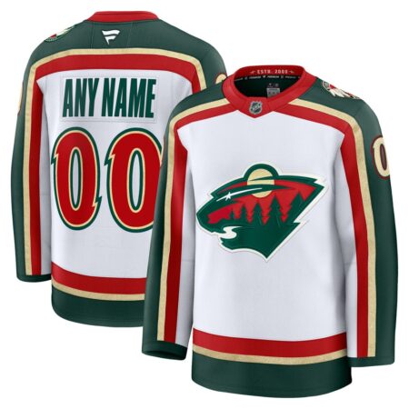 Minnesota Wild 25th Anniversary Premium Custom Jersey – White, Limited Replica Fan Edition