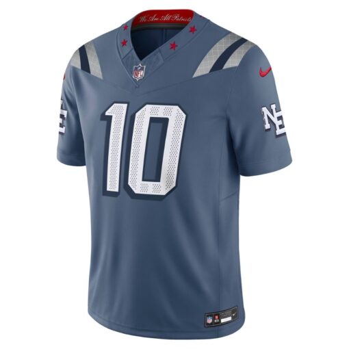 Drake Maye New England Patriots Jersey – Storm Blue, Limited Replica Fan Edition