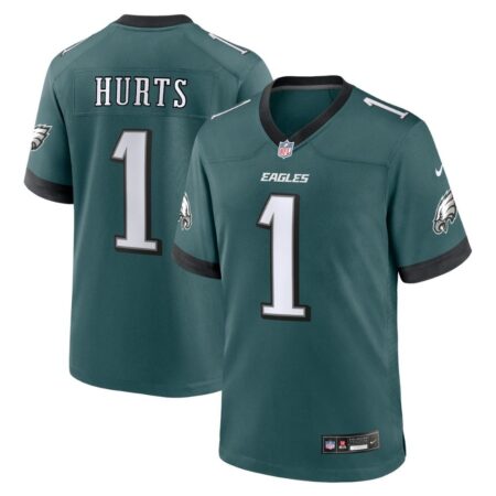 Jalen Hurts Philadelphia Eagles Jersey – Midnight Green, Limited Replica Fan Edition