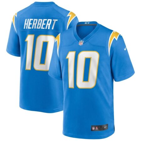 Justin Herbert Los Angeles Chargers jersey – Powder Blue, Limited Replica Fan Edition