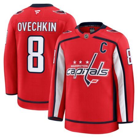 Alexander Ovechkin Washington Capitals Home Premium Jersey – Red, Limited Replica Fan Edition
