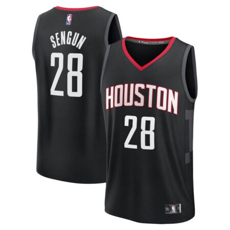 Alperen Sengun Houston Rockets Player Jersey – Statement Edition – Black, Limited Replica Fan Edition