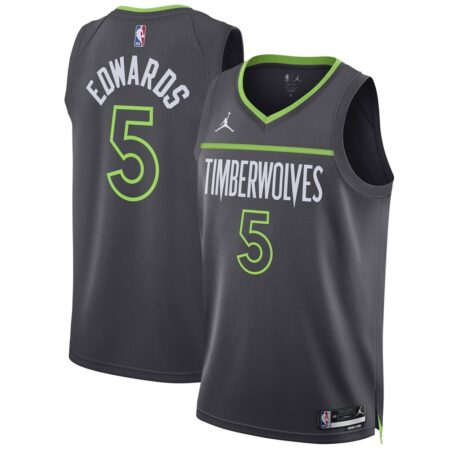 Anthony Edwards Minnesota Timberwolves Jordan Unisex Swingman Jersey Statement Edition Charcoal, Limited Replica Fan Edition