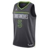 Anthony Edwards Minnesota Timberwolves Jordan Unisex Swingman Jersey Statement Edition Charcoal, Limited Replica Fan Edition