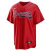 Atlanta Braves Alternate Replica Team Jersey - Red, Limited Replica Fan Edition