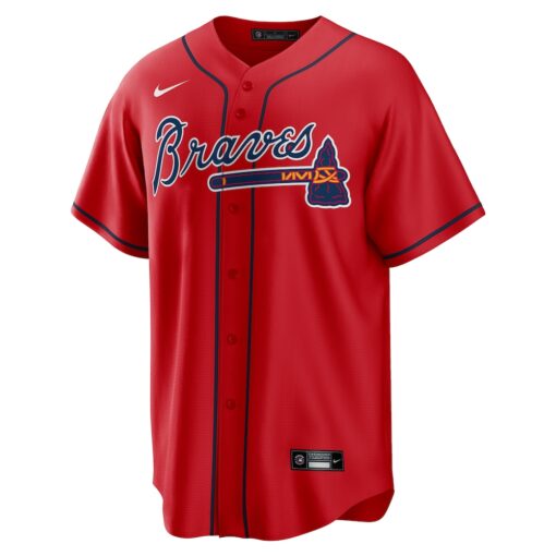 Atlanta Braves Alternate Replica Team Jersey – Red, Limited Replica Fan Edition