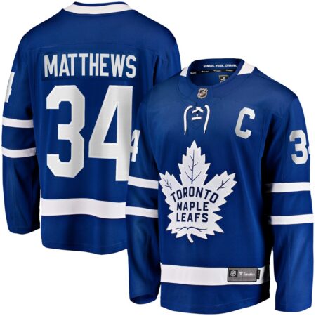 Auston Matthews Toronto Maple Leafs Fanatics Captain Patch Home Breakaway Player Jersey, Limited Replica Fan Edition