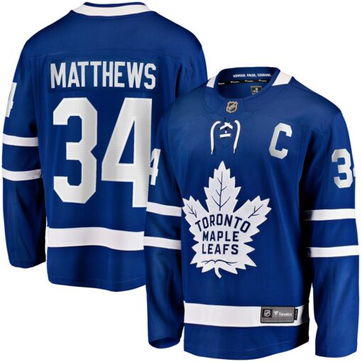 Auston Matthews Toronto Maple Leafs Fanatics Captain Patch Home Breakaway Player Jersey, Limited Replica Fan Edition