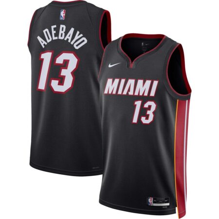 Bam Adebayo Miami Heat Unisex Swingman Jersey Icon Edition Black, Limited Replica Fan Edition