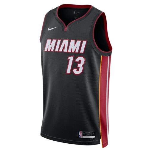 Bam Adebayo Miami Heat Unisex Swingman Jersey Icon Edition Black, Limited Replica Fan Edition