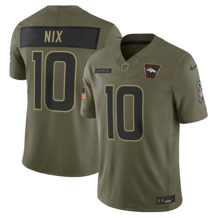 Bo Nix Denver Broncos Limited Jersey – Olive, Limited Replica Fan Edition