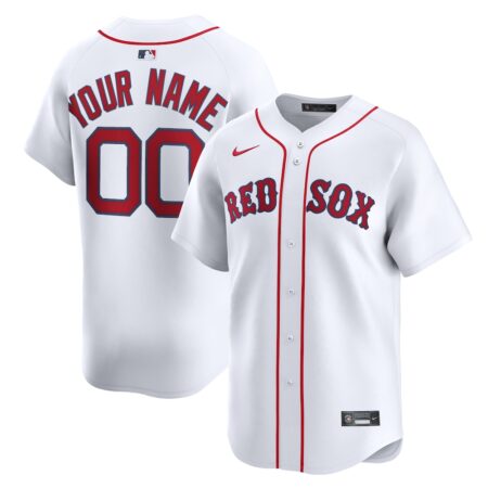 Boston Red Sox Home Limited Custom Jersey – White, Limited Replica Fan Edition