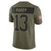 Brock Purdy San Francisco 49ers Limited Jersey - Olive, Limited Replica Fan Edition