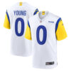 Byron Young Los Angeles Rams Jersey - White, Limited Replica Fan Edition