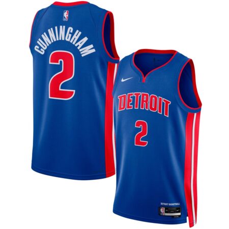 Cade Cunningham Detroit Pistons Unisex Swingman Jersey Icon Edition Blue, Limited Replica Fan Edition