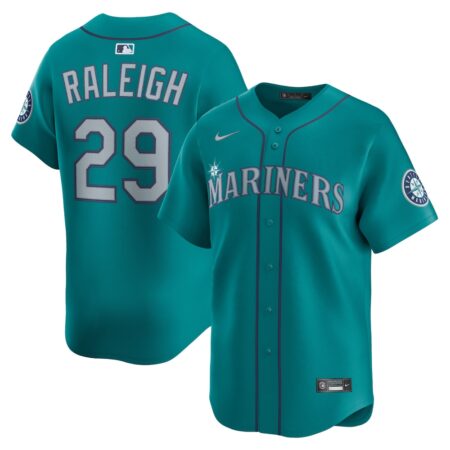 Cal Raleigh Seattle Mariners Alternate Limited Jersey – Teal, Limited Replica Fan Edition