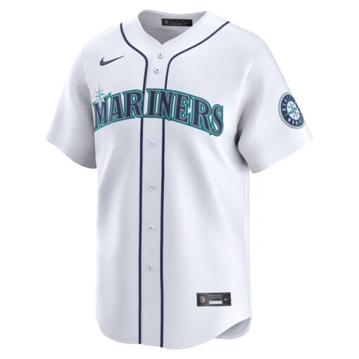Cal Raleigh Seattle Mariners Home Limited Player Jersey – White, Limited Replica Fan Edition