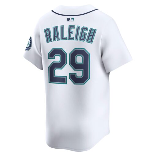 Cal Raleigh Seattle Mariners Home Limited Player Jersey – White, Limited Replica Fan Edition