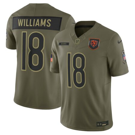 Caleb Williams Chicago Bears Limited Jersey – Olive, Limited Replica Fan Edition