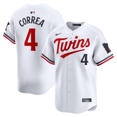 Carlos Correa Minnesota Twins Home Limited Player Jersey – White, Limited Replica Fan Edition